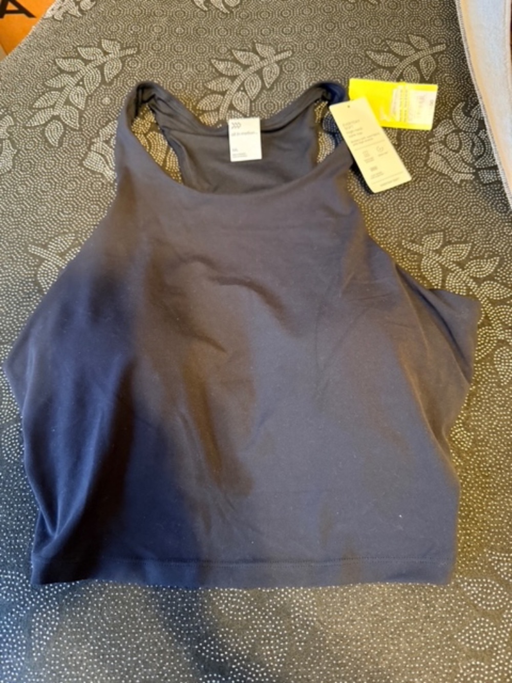 All in motion cropped tank w/ built in bra